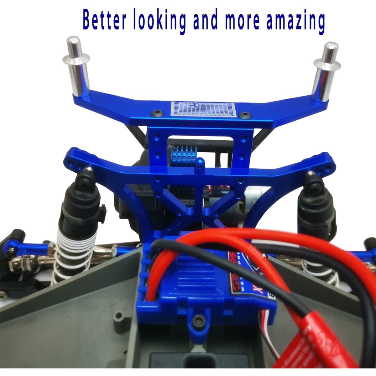 Aluminum Front & Rear Shock Tower Mount Set for 1/10 Traxxas 2WD Slash Rustler Bandit VXL Upgrade Parts 3638 3639 NB