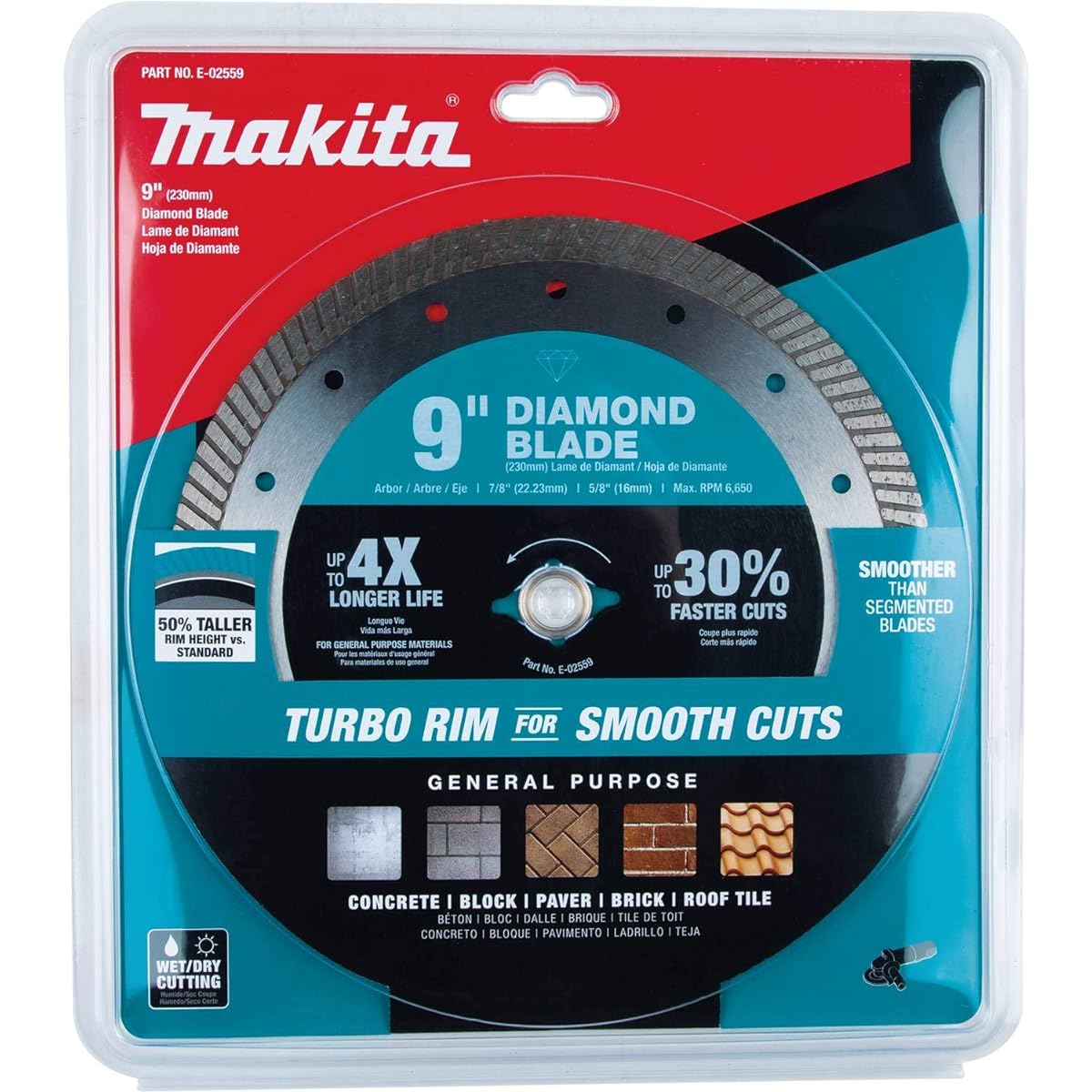 E-02559 9" Turbo General Purpose Diamond Blade