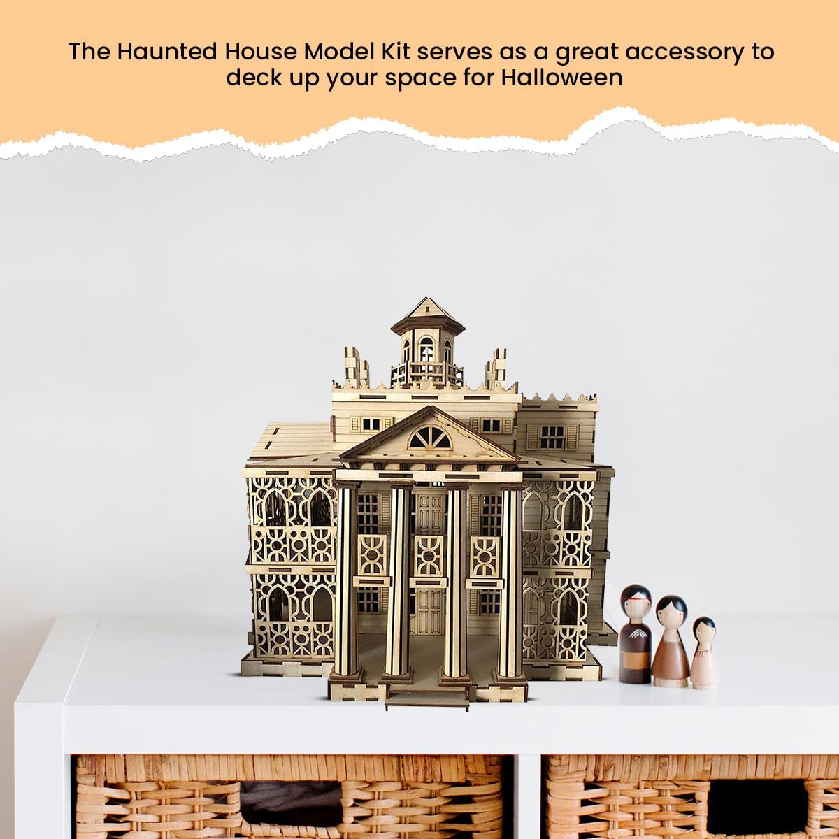Bird Tree Cabin Haunted House Model Kit - 3D Wooden Puzzle for Kids - Easy to Assemble - DIY Craft Kit - Assembled Size: 17.5" W x 19" L x 17" H