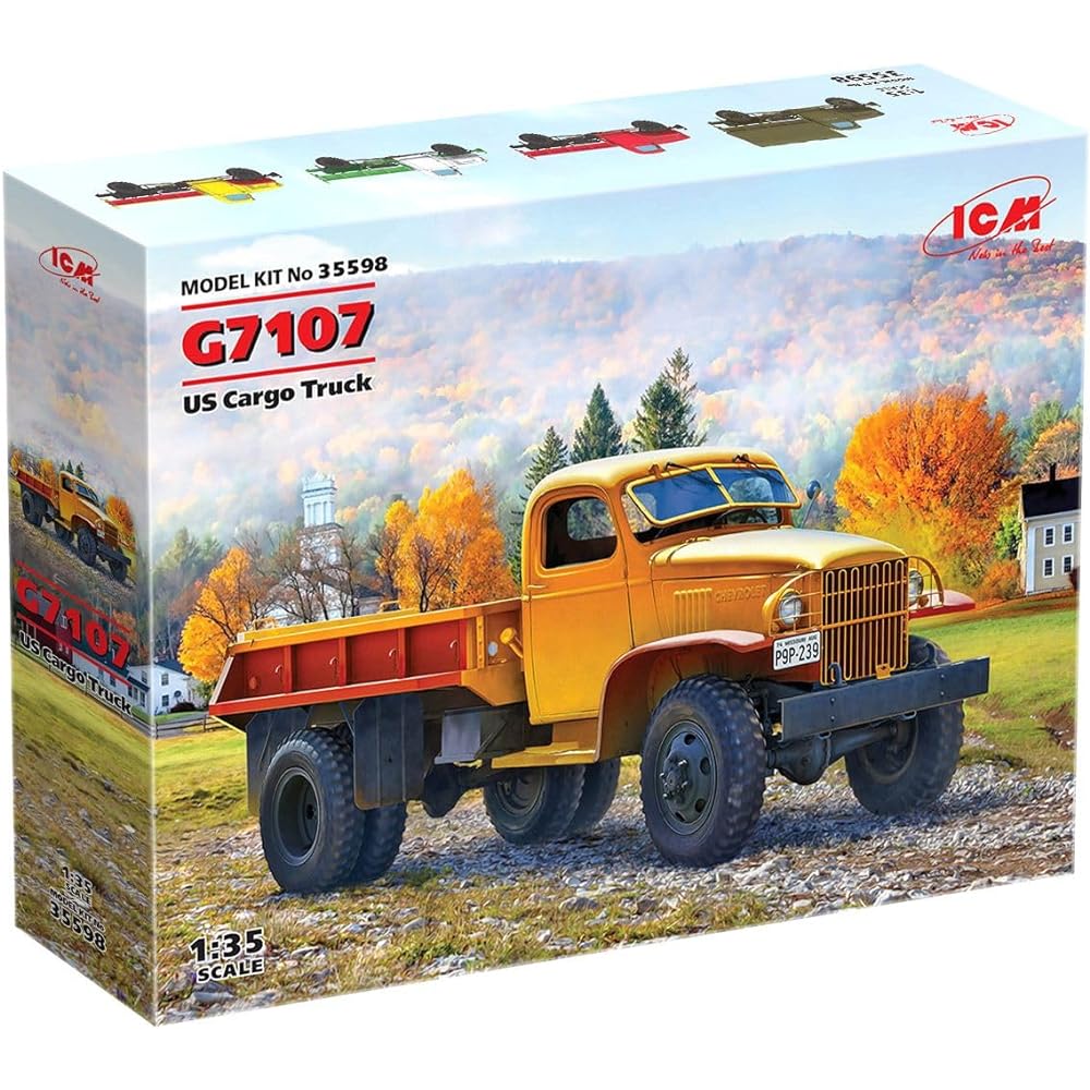 ICM 1/35 US Army G7107 Cargo Truck Plastic Model 35598