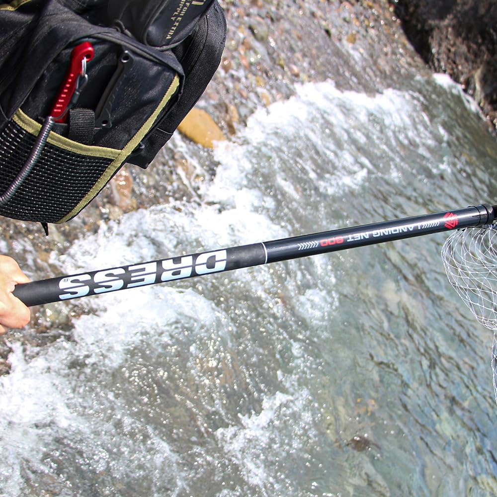 [DRESS] "2022" Landing Net 300-600 Fishing Tackle Ash Ball Net Set Ball Handle Telescopic Compact Carbon Stringer 3m 5m 6m Blue Fish Seabass Fishing Pond Boat