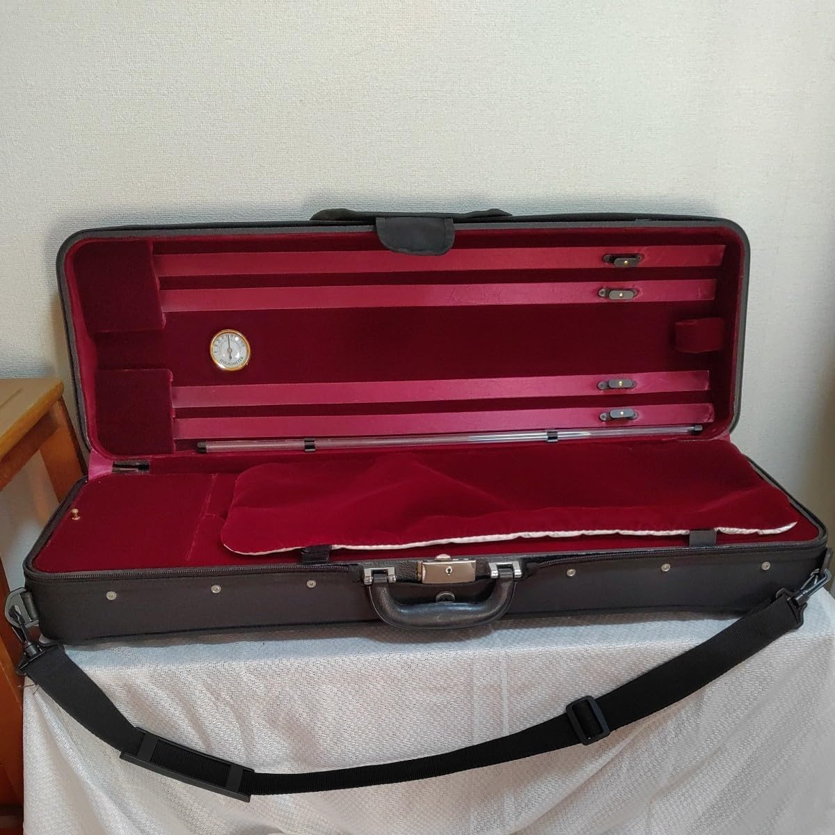 Violin case with hygrometer for music school, orchestra, music college, exam, storage