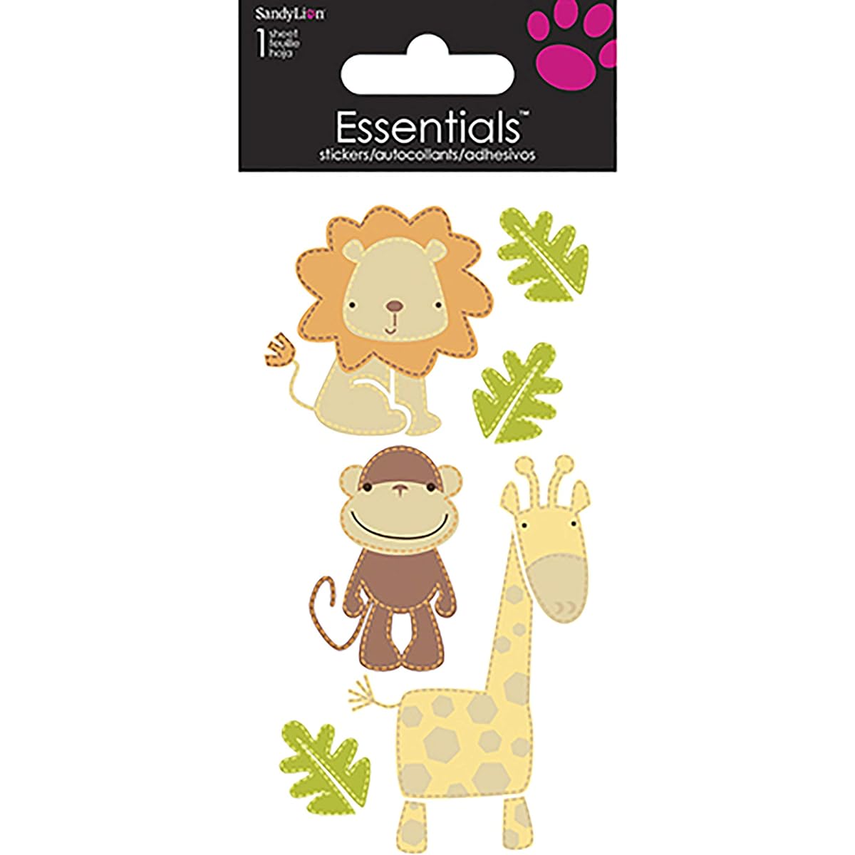 Sandylion Jungle Animals Essentials Sticker, Large