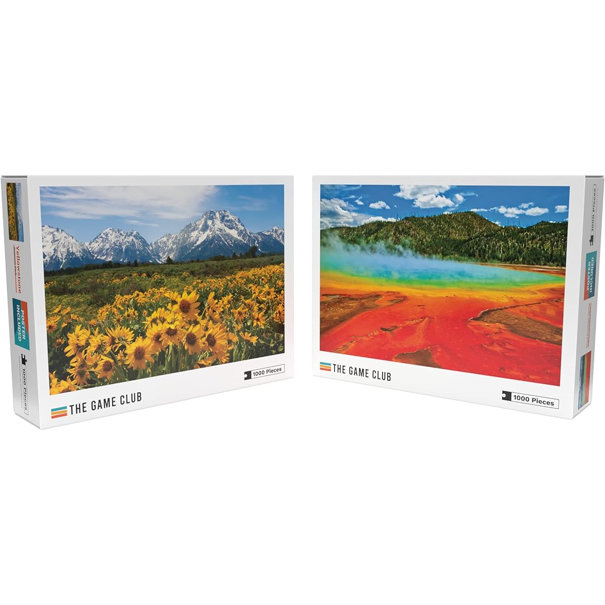 The Game Club - Yellowstone National Park Puzzle Pack - 1000 Piece Jigsaw Puzzle of Yellowstone National Park - Fun for Adults, Teens and Kids.