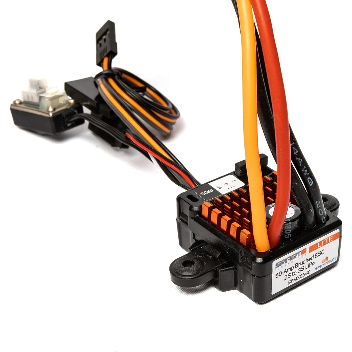 Spektrum Firma 60A Lite Brushed Smart ESC、2S-3S: IC3、SPMXSE60。