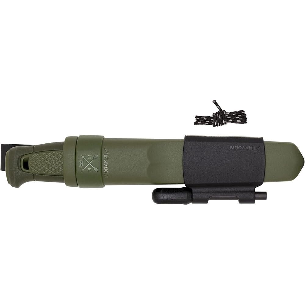 Morakniv Kansbor Survival Kit Stainless Steel Hunting Meat Cutting Camping Knife Ignitable MG (Military Green)