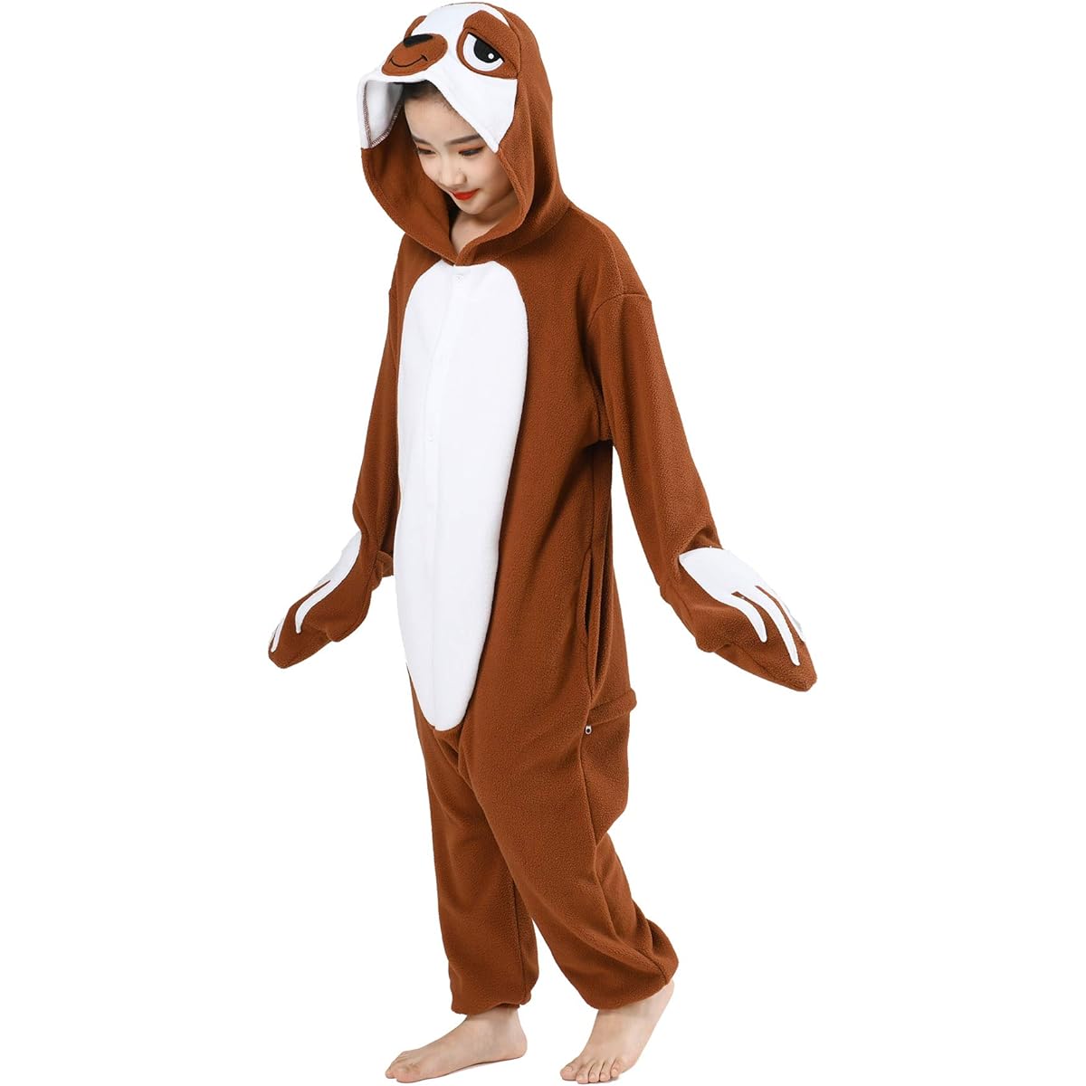 CANASOUR Kids Sloth Onesie Animal Unisex Pajamas for Kids (4-10T)