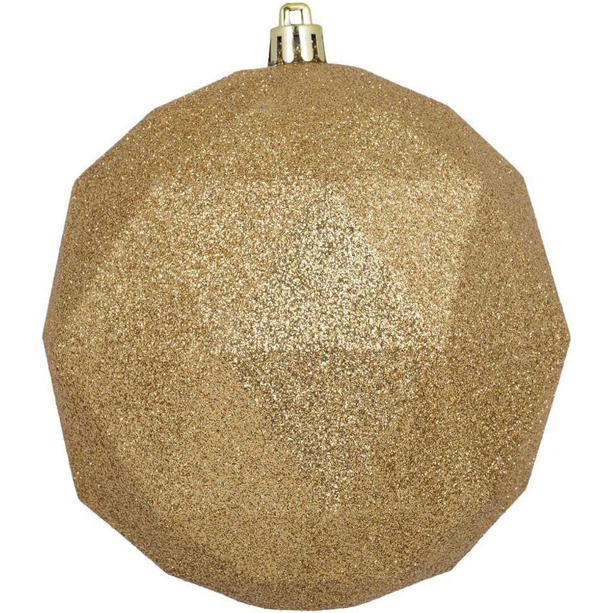 Vickerman 568026-8" Copper/Gold Glitter Geometric Ball Christmas Tree Ornament (M177533DG)