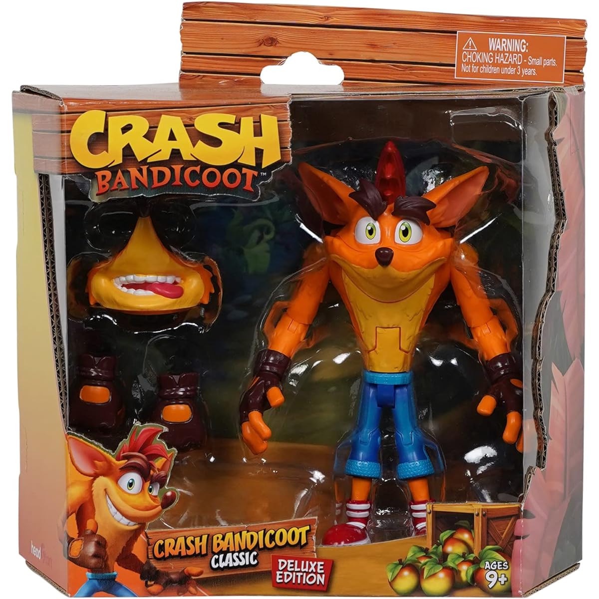 Crash Bandicoot Bandai Deluxe Edition Action Figure | 16.5cm Toy with 16 Joints and Accessories | Collectible Figures from Merchandise Collection