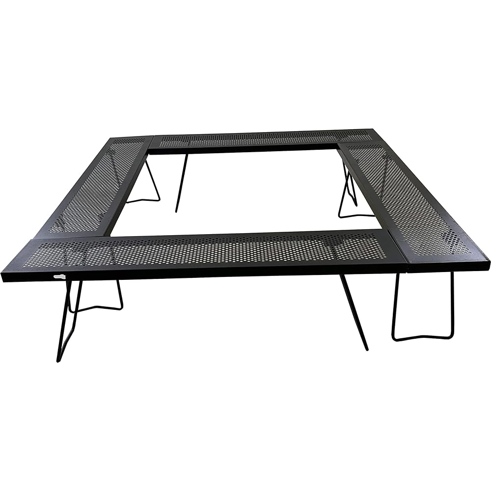 Onoe Seisakusho (ONOE) Multi-Fire Table Can be used around a barbecue stove.Each of the 4 pieces is independent and can be used in a variety of ways.Comes with a connecting joint.Can be connected vertically.Barbecue Stove, Bonfire Stand, Group Camping BB