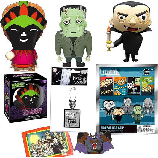 Funko Twosome Frankenstein Exclusive Blacklight Figure Horror Pop! Universal Studios Monsters Frank Soda Display & 3 Trading Card Set