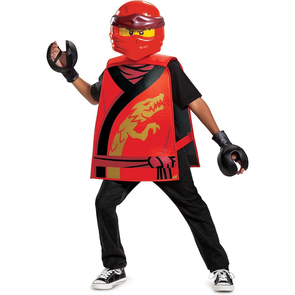 Kai Costume for Kids, Lego Ninjago Legacy Theme, Basic Character Accessories, Single Child Size
