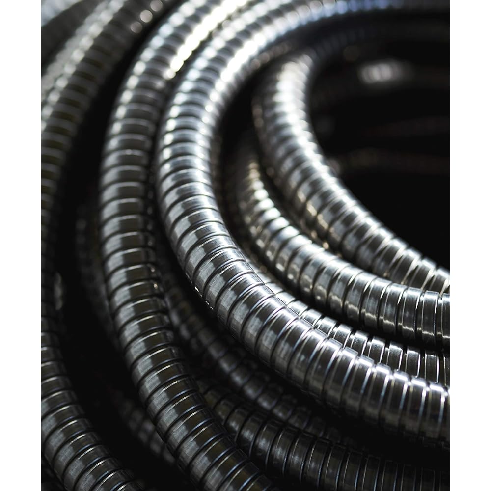 GORDON MILLER Stainless steel water hose 15m metal bellows watering car wash with 9 water pattern nozzles and special bag 01564987
