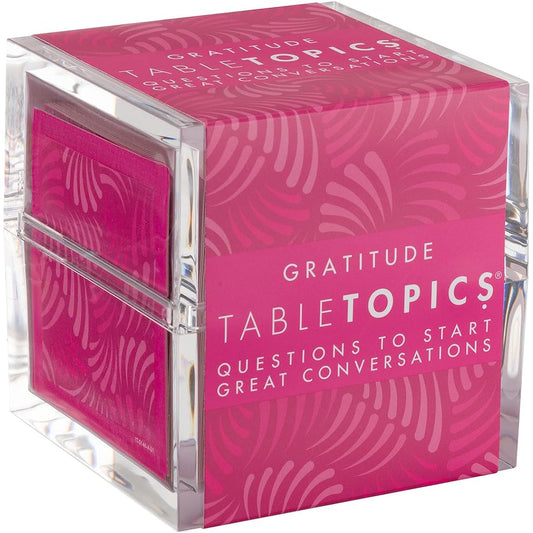 TableTopics Gratitude - 135 Fun Question Cards, Gratitude Conversation Starters for Family and Friends, Cultivate Gratitude and Happiness, Fun Party Games, Dinner Games, Family Game Night