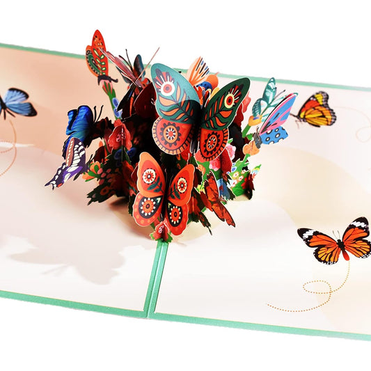 3D Butterfly Pop Up Gift Cards Greeting Cards with Note Cards and Envelopes 3D Pop Up Greeting Cards for Birthday Valentine's Day Mother's Day Wedding Anniversary Thank You Cheers All Occasions