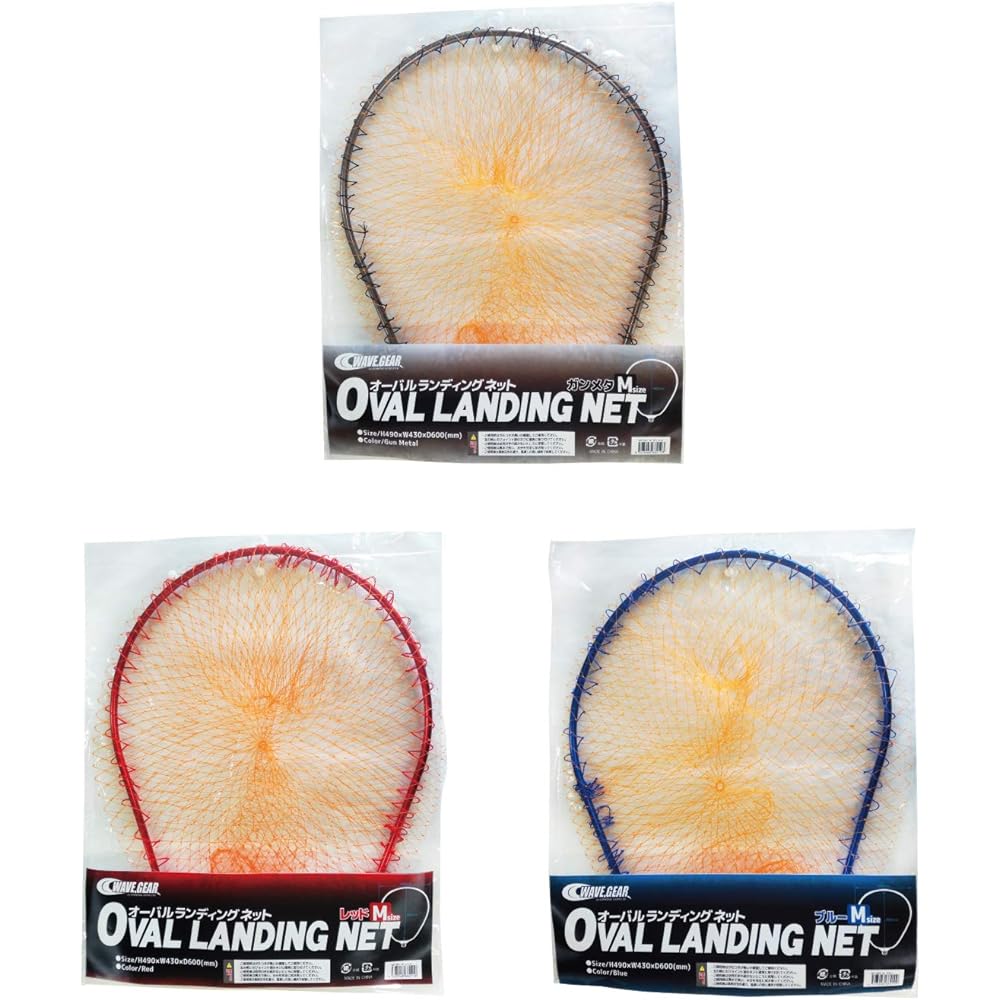 Wave Gear Landing Net Oval Landing Net M Red KP-381