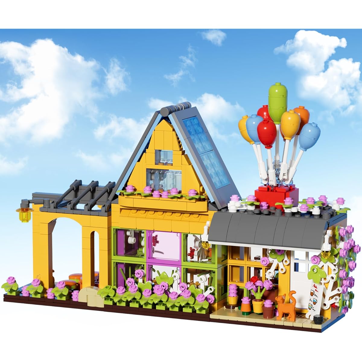 Flower House Building Set, Creative Building Blocks Playset with LED Lights, STEM Toys Set for Ages 6+, Great Gift with Other Brands, 891 Pieces