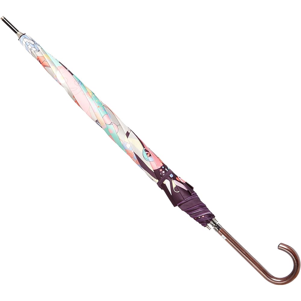 [Aurora] Long umbrella 1KB 11006 Women's dark purple FREE