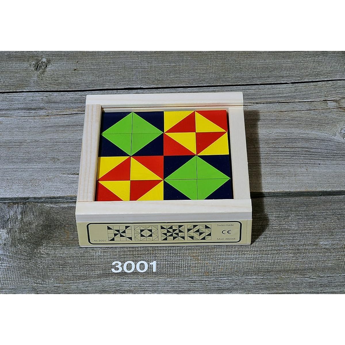 Atelier Fischer/ATELIER FISCHER/Wooden Puzzle/Cube Mosaic 16pcs/AF3001