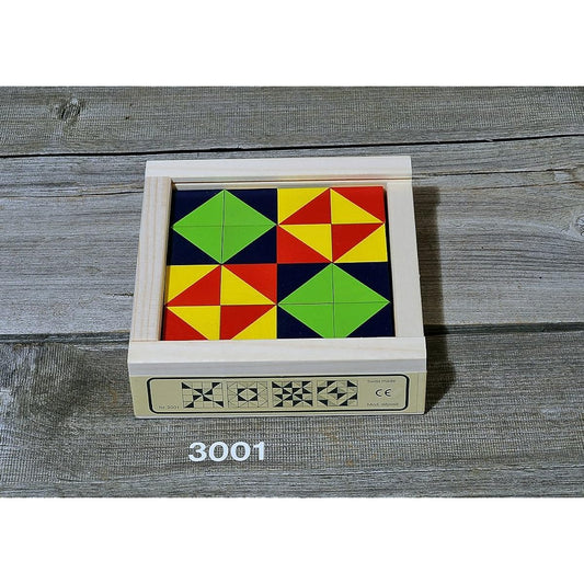 Atelier Fischer/ATELIER FISCHER/Wooden Puzzle/Cube Mosaic 16pcs/AF3001
