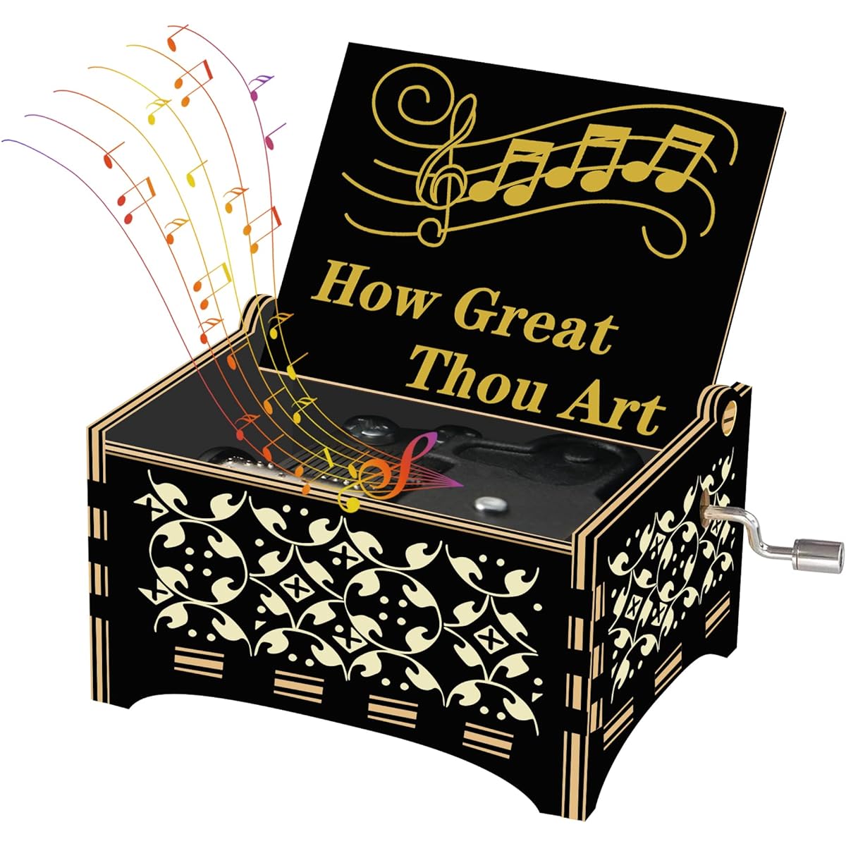 JYPLKCMT How Great Thou Art Wooden Music Box Christian Women Men Religious Wooden Music Box Gifts: Women Men Kids Mom Dad Easter Christmas Birthday Baptism Gifts