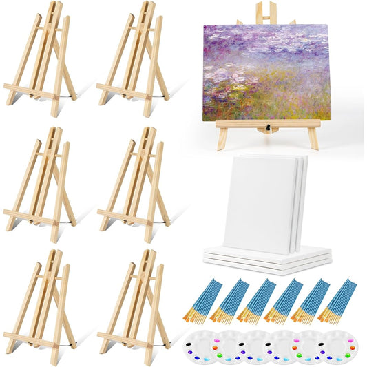 Easel and canvas set