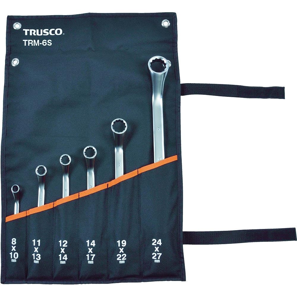 TRUSCO 45° double-ended box wrench set (set of 6) TRM-6S