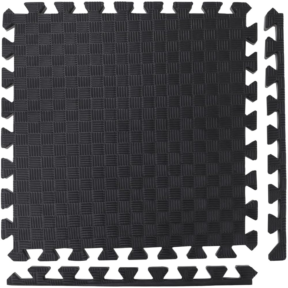 ISL sports mat 26mm extra thick joint type black & gray reversible 50 x 50cm with side parts set of 6