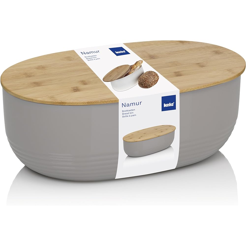 Kela Bread Bin Gray 12062 Size: 37.5 x 23 x H14cm