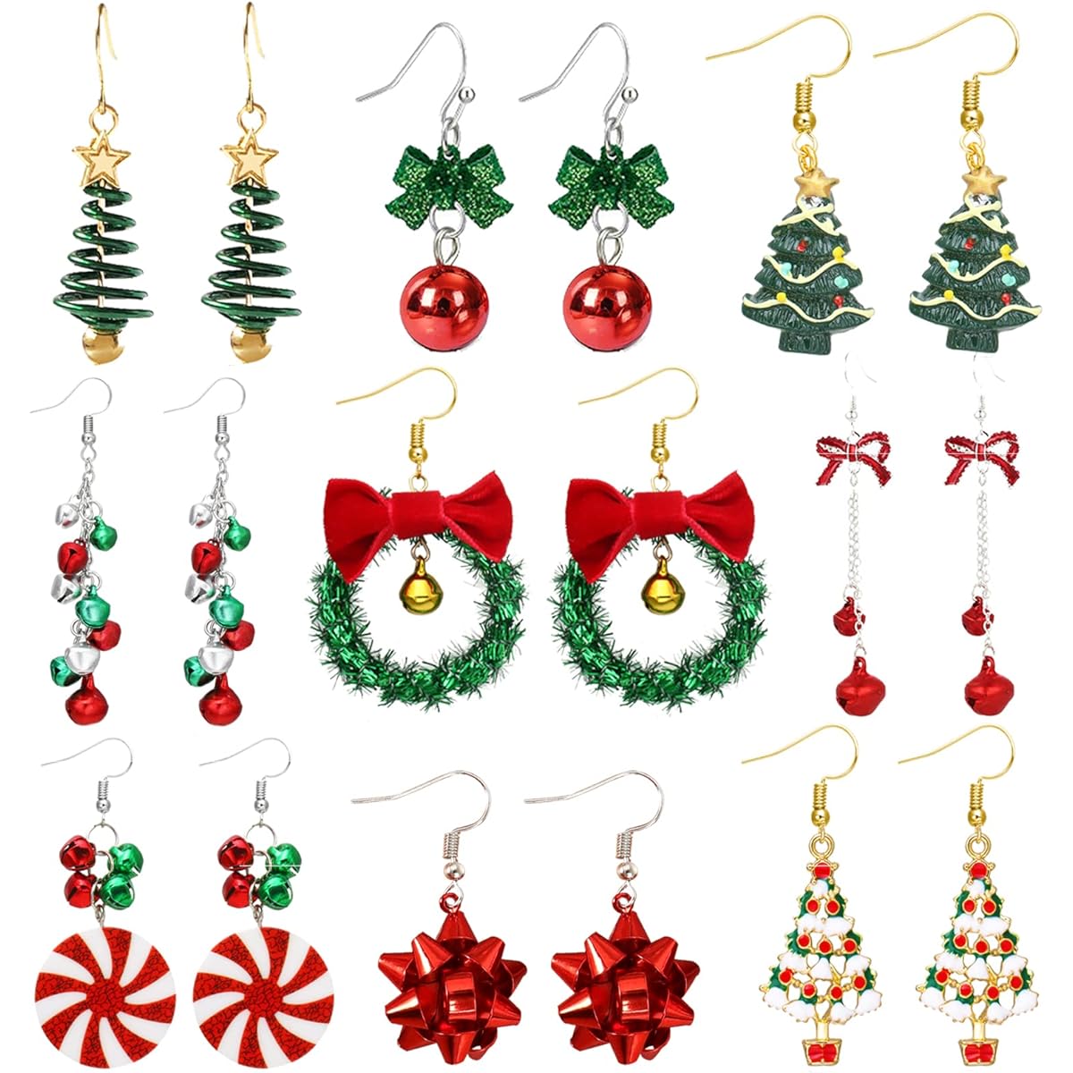 Thanksgiving Fall Christmas Theme Dangle Earring Set Teen Girls Holiday Earrings Fall Earring Set Pumpkin Ghost Bat Drop Earrings Sunflower Maple Dangle Earrings Holiday Christmas Jewelry Gift