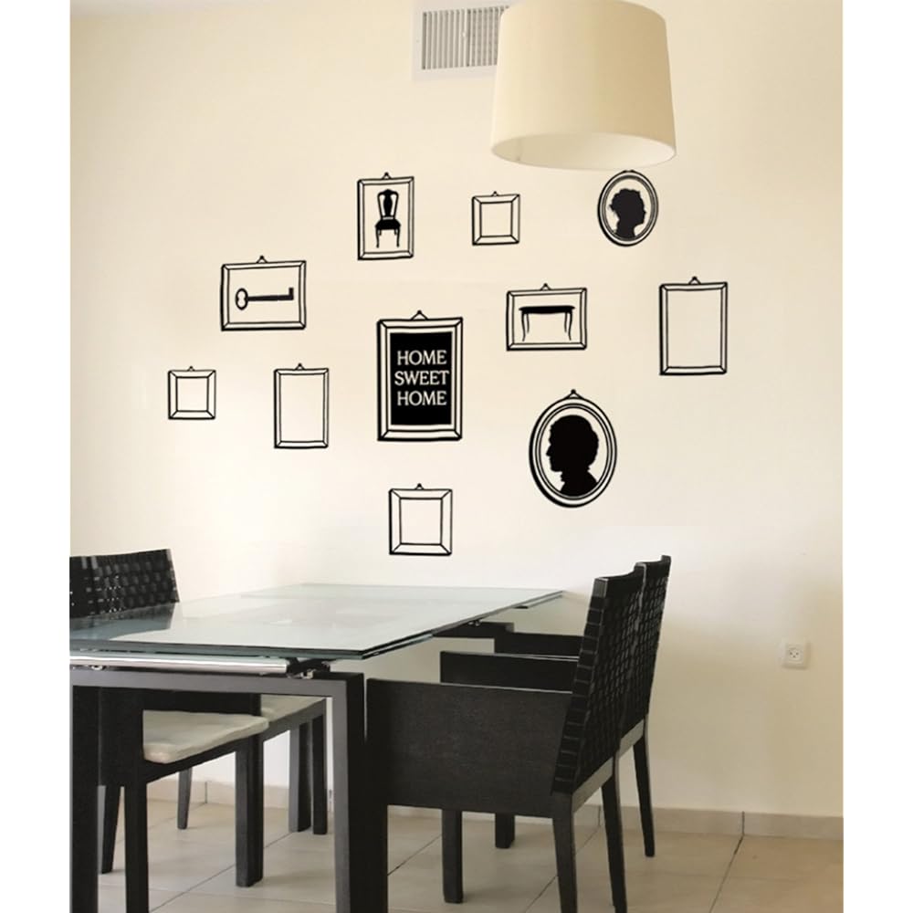 4make wall sticker transfer type FRAMES black 4make-4624