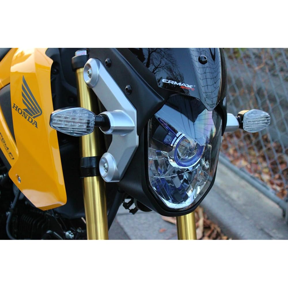 POSH FAITH Motorcycle LED Turn Signal Kit Grom/MSX125 Black Body/Clear Lens Lightweight LED Turn Signal 059452-06
