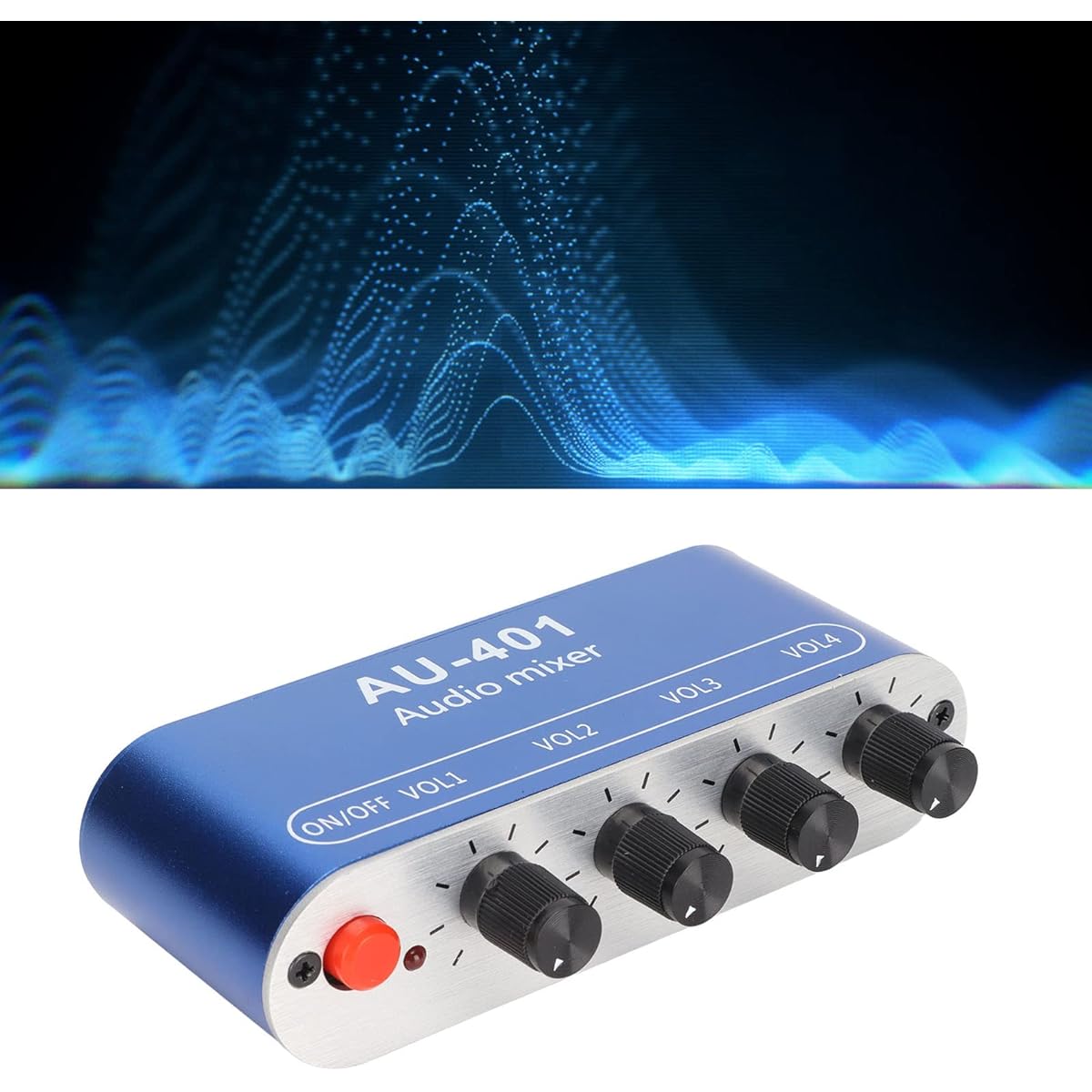 Stereo Sound Mixer 4 In 1 Out Volume Adjustment Audio Mixer 3.5mm Sound Selector Amplifier for PC Laptop Headphones