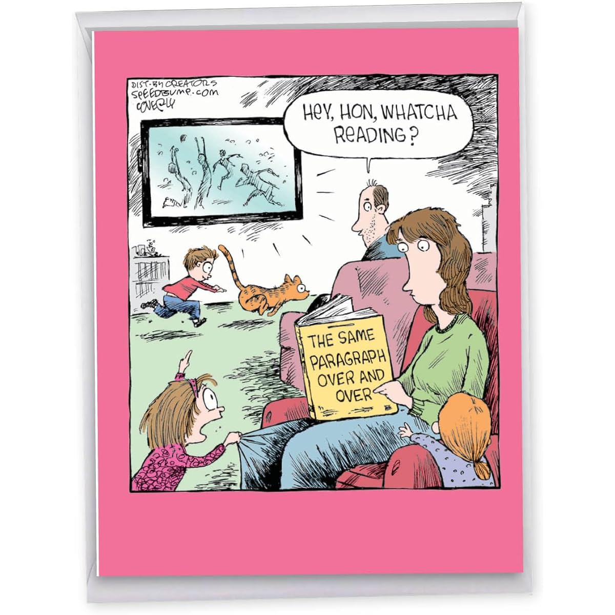 NobleWorks The Same Paragraph - Mother's Day Card with Envelope (Letterhead 8.5 x 11 inches) - Mom To Read J3161MDG-US