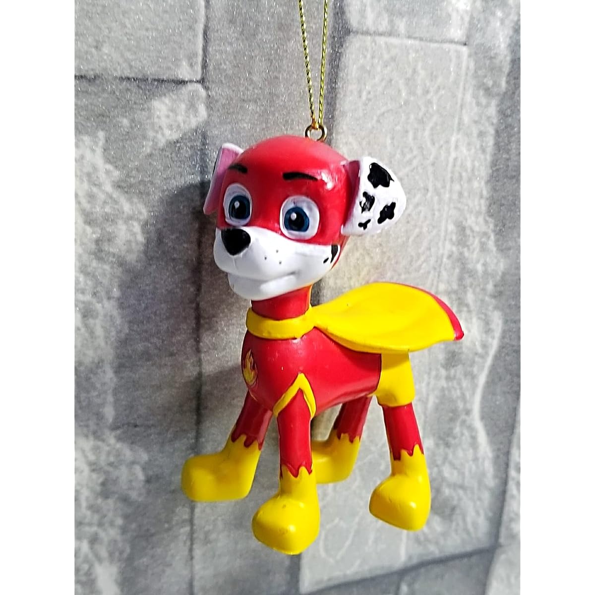 Nick Jr. Paw Patrol Superhero Christmas Ornaments - Chase, Marshall, Rubble, Skye (Marshall)