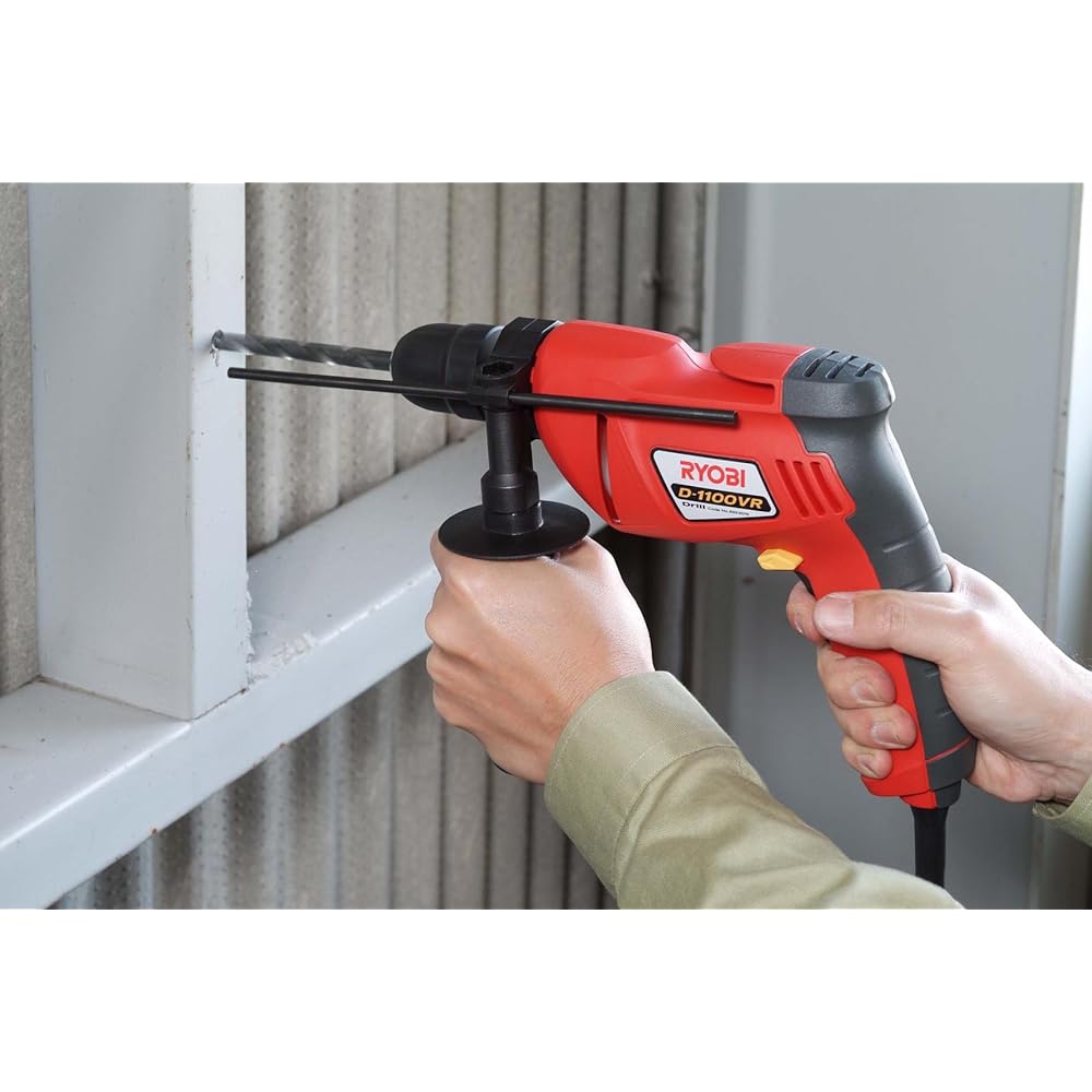 Kyocera Old Ryobi Drill D-1100VR Ironwork 10mm Woodwork 25mm 648550A [Drilling according to the application with 13 drill sets] Maximum drilling capacity (Ironwork) 10mm / (Woodwork) 25mm Chuck capacity 1.0~10mm Keyless chuck
