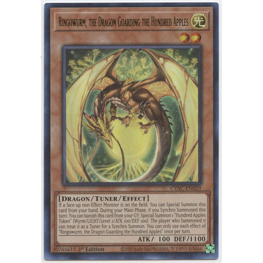 Ringowrum, the Dragon Guardian of a Hundred Apples - CYAC-EN029 - Ultra Rare - 1st Edition