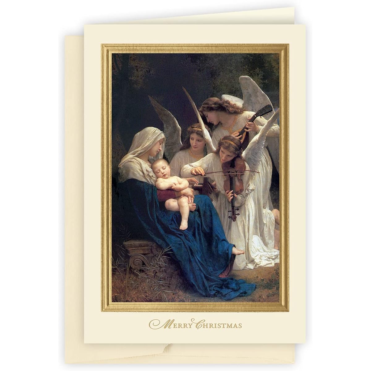 The Gallery Collection - (25) Song of the Angels Religious Christmas Cards with Foil-lined Envelopes
