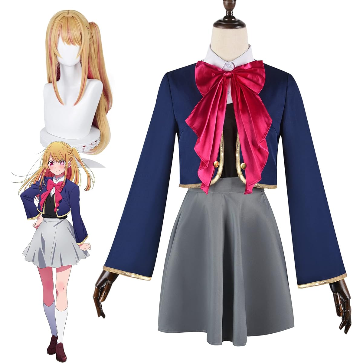 [Coshans] Oshi no Ko Children's Cosplay Costume Hoshino Ai Aqua Ruby Arima Kana Costume Clothes Children's Day Fancy Dress Event Halloween Christmas School Festival Transformation Stage Clothes
