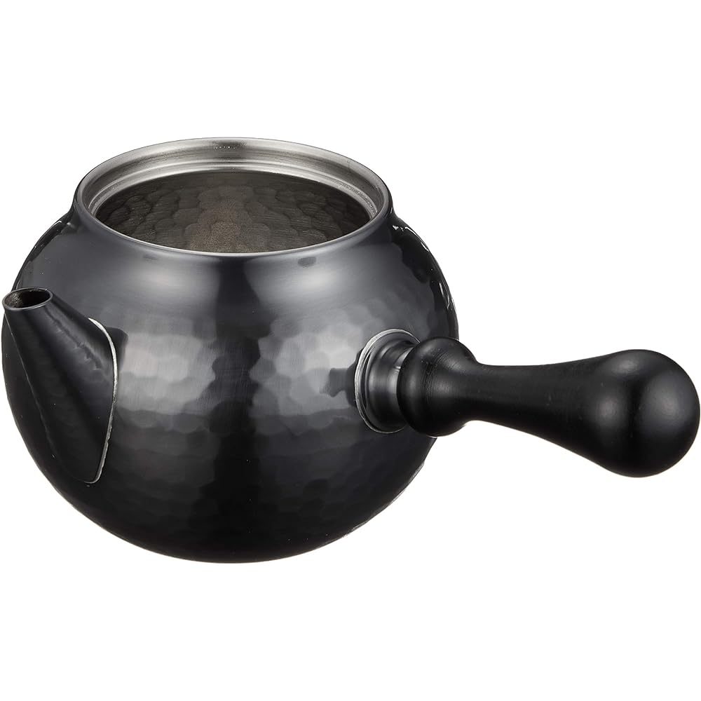 Shinkoukinzoku Tea Ceremony Set, Black Copper Finish, Teapot: (Capacity) 370ml, Tea Caddy: (Capacity) 150g, Pure Copper Black Copper Finish, Teapot, Tea Canister, Tea Winner Set BC-121
