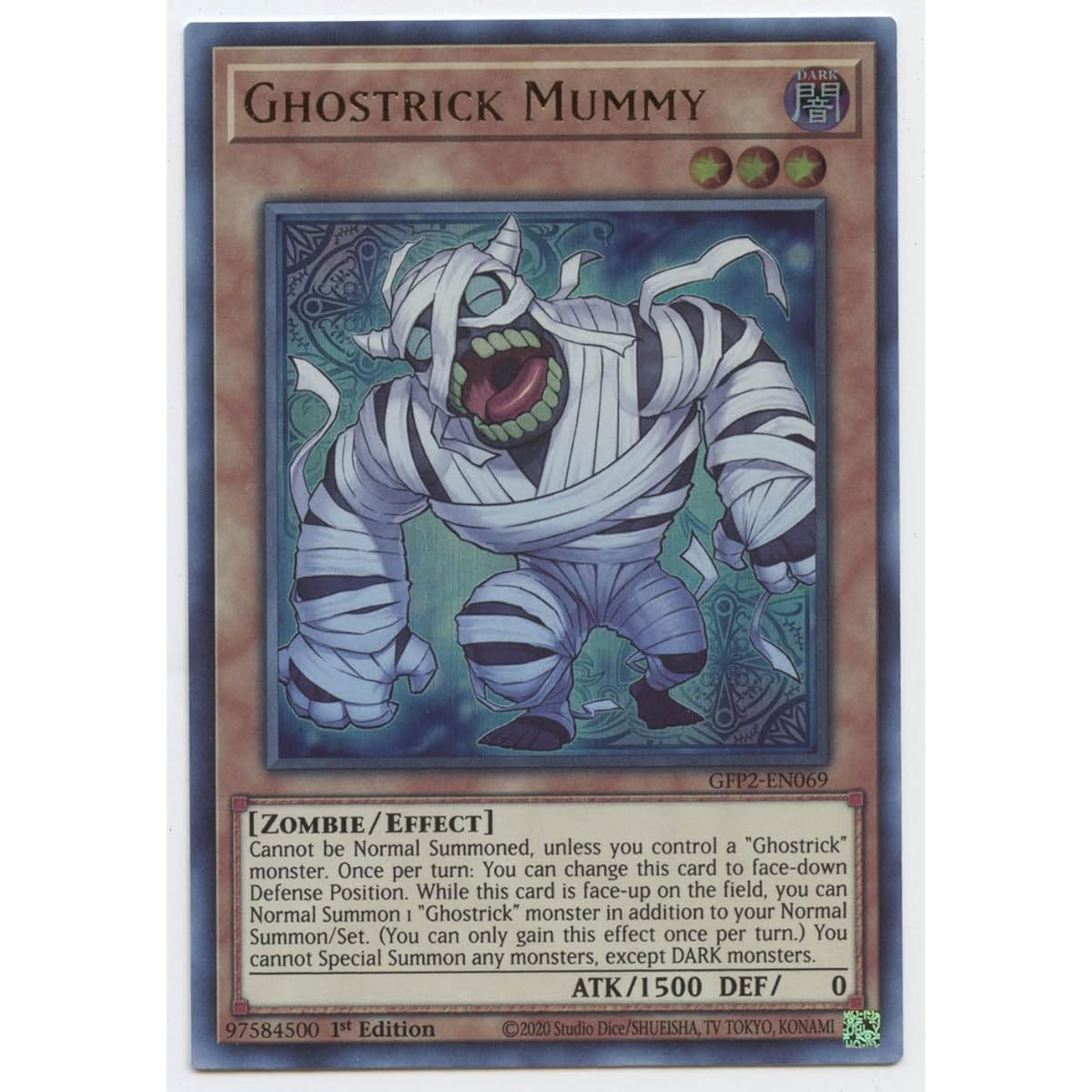 Ghostrick Mummy - GFP2-EN069 - Ultra Rare - First Edition.