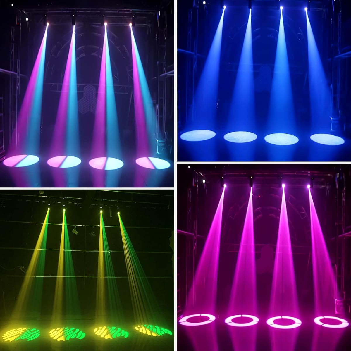 Moving Heads DJ Lighting 35W 8 Colors LED Spot Lighting Effect Wash Light Disco Club Wedding Party Sound/Auto/DMX512/Master Slave Control