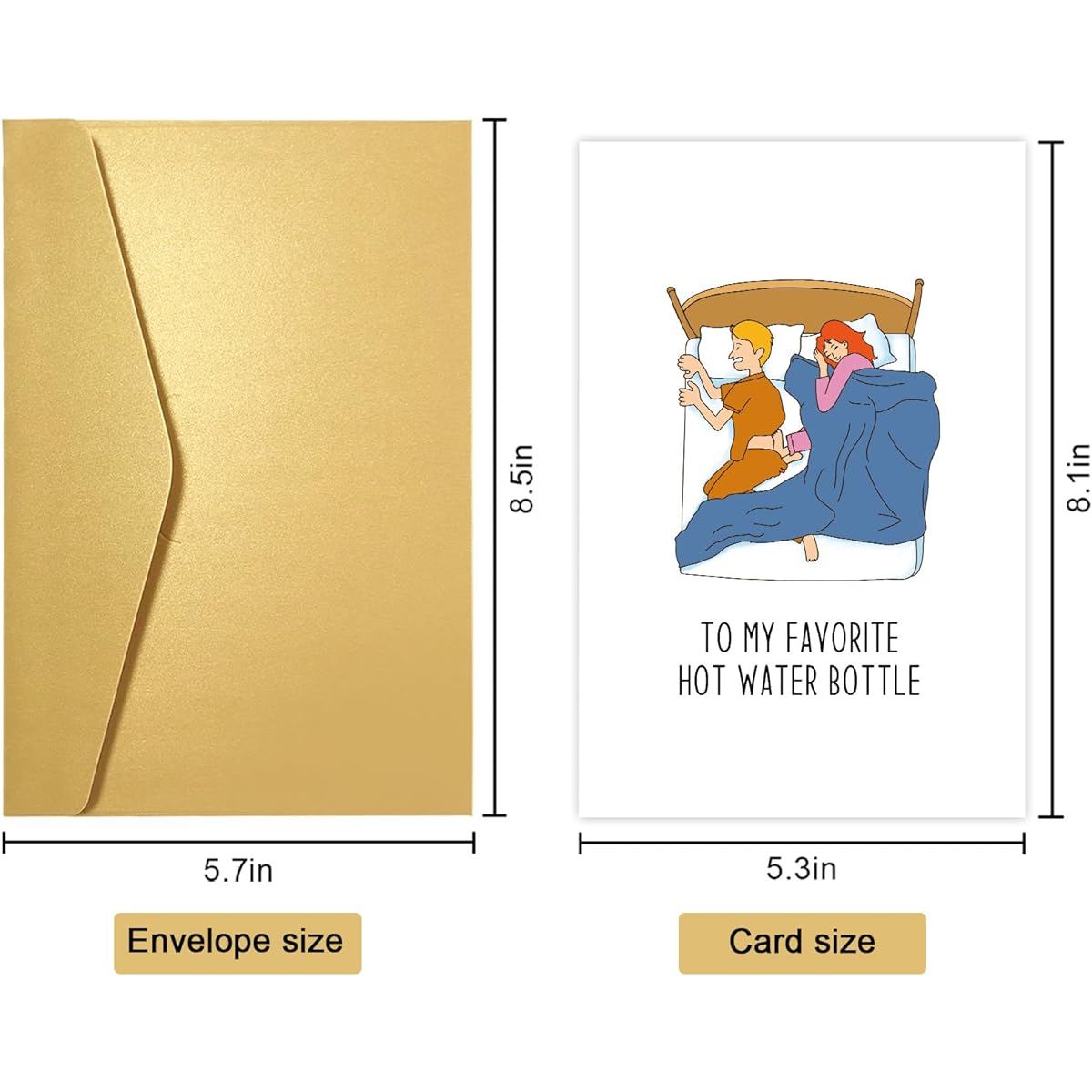 Obbyidk Funny Valentine's Day Cards Humorous Valentine's Day Cards for Boyfriend Husband Cute Anniversary Cards for Men Cold Feet in Bed Love Cards
