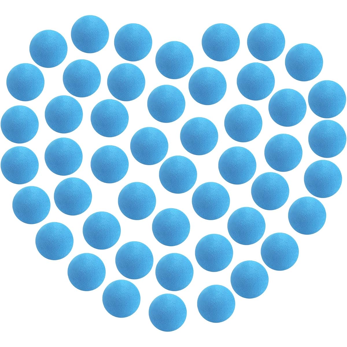 CHAKANLX 48pcs Blue Popper Refill Balls - 1.2" Round Refill Bullet Balls - Foam Bullet Balls - Soft Foam Balls - Foam Replacement Balls for Popper Refills - Foam Refill Balls for Power Popper Toys