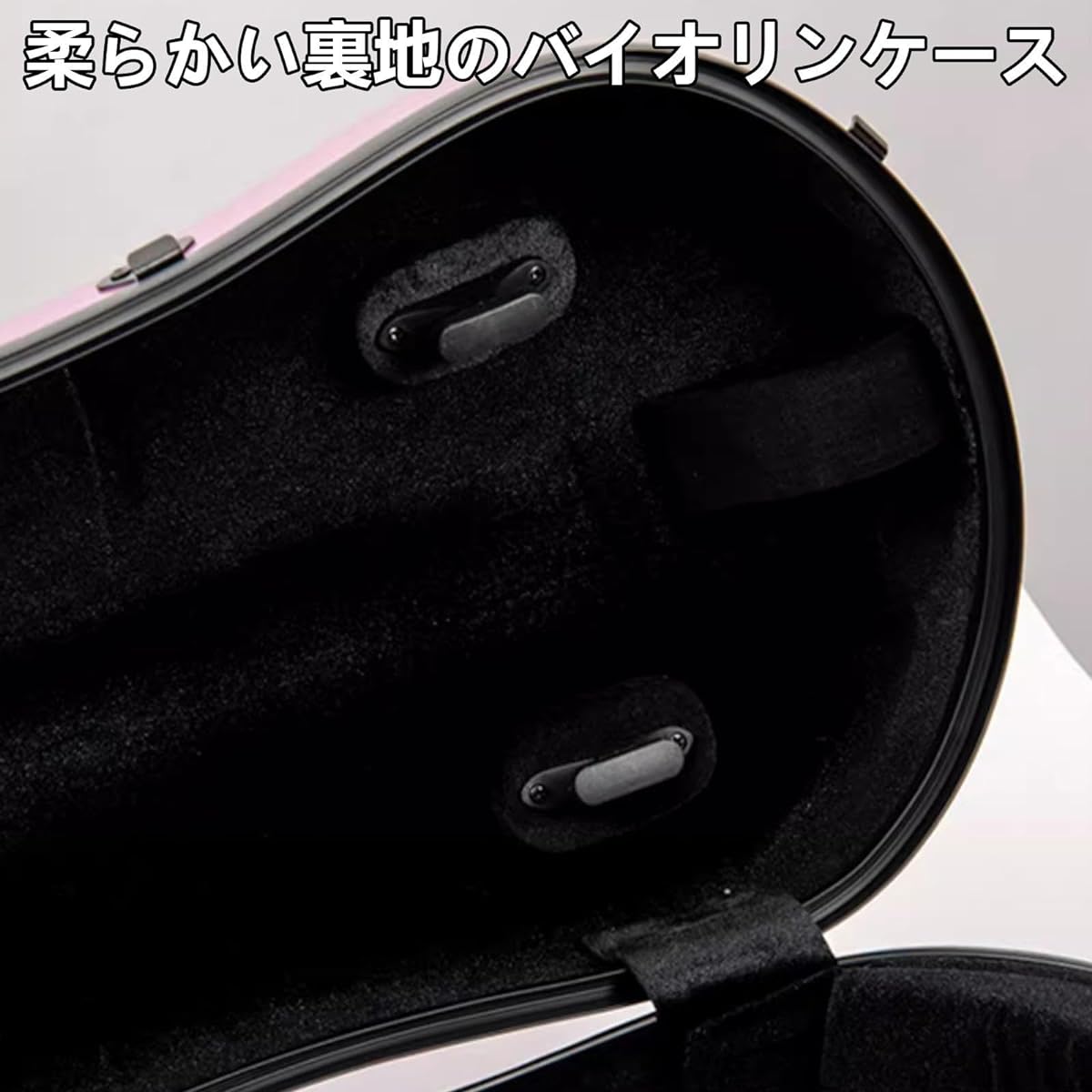 Violin Case, 4/4 Full Size Violin Hard Case with Hygrometer, Portable Lightweight Violin Case Backpack Made of Carbon Fiber, Violin Storage Case, Violin Backpack, Protective 4/4 Violin Case, Comfortable Adjustable Straps, Purple