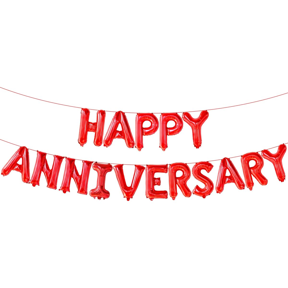 Happy Anniversary Foil Balloon Red