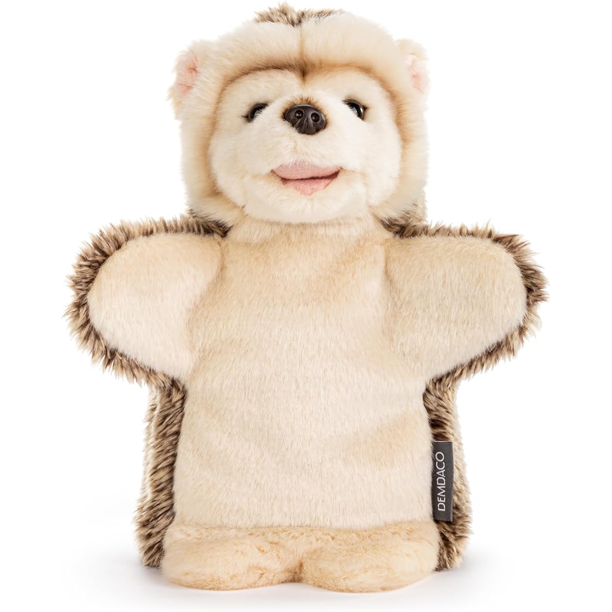 DEMDACO 5004810059 Animal Crafts Hedgehog Brown and Tan 11 x 7.5 Inch Polyester Soft Plush Hand Puppet