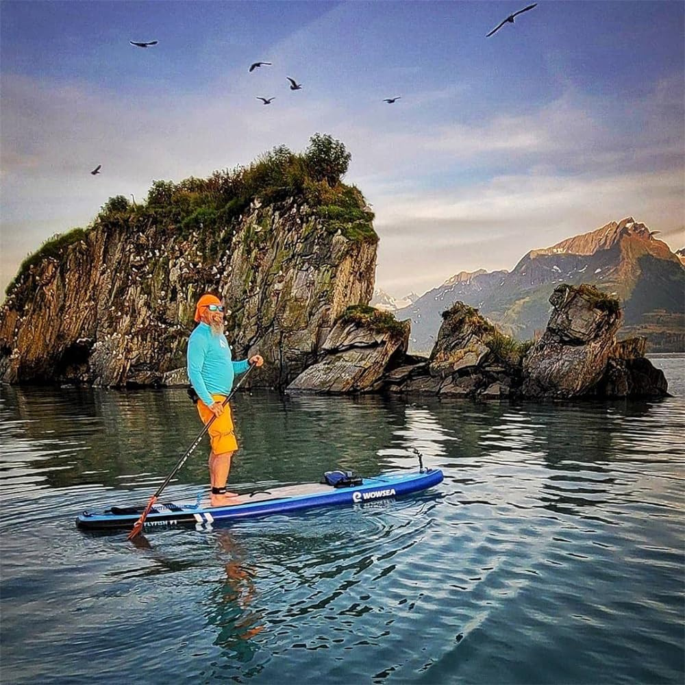 WOWSEA Flyfish F1 SUP SUP Up Paddle Board Sup Board 11.6'(353cm) x 32"(81cm) x 6"(15cm) Paddle Board | Racing & Travel iSUP | Blue