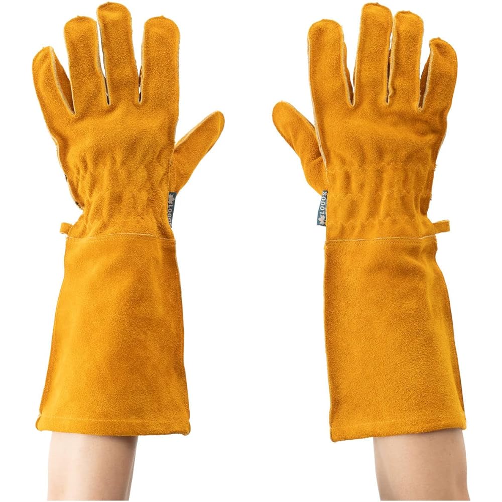 LOGOS [LOGOS] Bonfire Long Heat Resistant Leather Gloves PRO