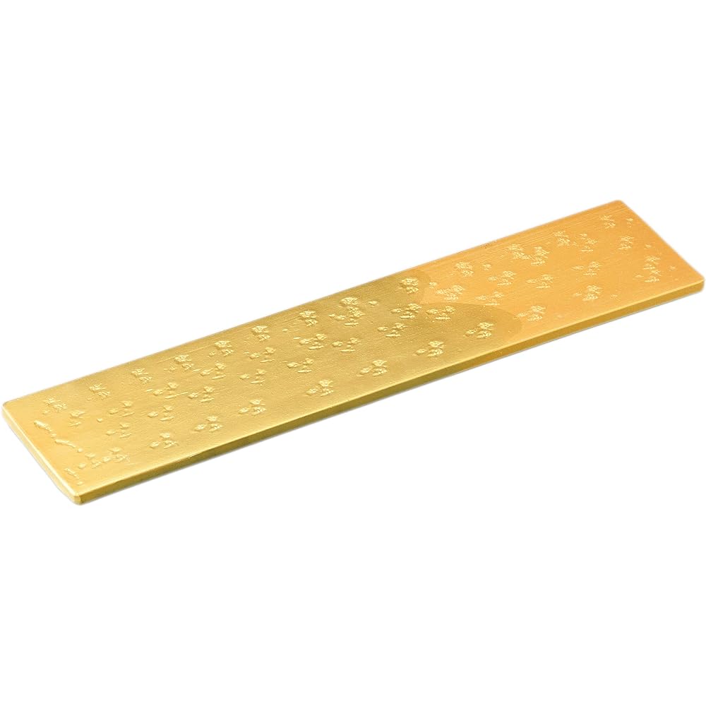 Mino ware long plate, commercial use, made in Japan, 52 x 12 x 2.5 cm, gold color 17.0 long plate 17706474